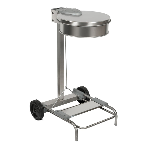 STILCASA - 406-A - Carrello portasacco - 54,6x60xH94cm - con ruote - 110L - acciaio inox - Stlcasa - 102101 -  Conf. da 1 Pz.