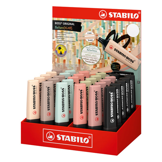 STABILO - 70-30-2-2 - Evidenziatore NatureColors Boss Original - colori assortiti - Stabilo - expo 30 pezzi - 102481 -  Conf. da 1 Pz.