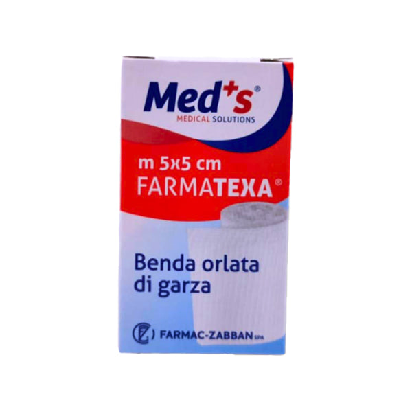 MED's - BEN244 - Benda di garza orlata - 5 cm x 5 mt - PVS - conf. 12 pezzi - 102648 -  Conf. da 1 Pz.