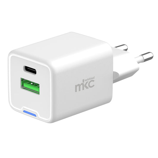 MKC - 491929601 - Caricabatteria rapido - 2 porte - USB-C e USB-A da 20W - MKC - 103084 -  Conf. da 1 Pz.