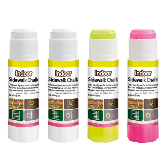 CWR - 13219 - Gessetti da pavimento per interno - colori assortiti - CWR - Scatola 4 gessi stick - 103096 -  Conf. da 1 Pz.