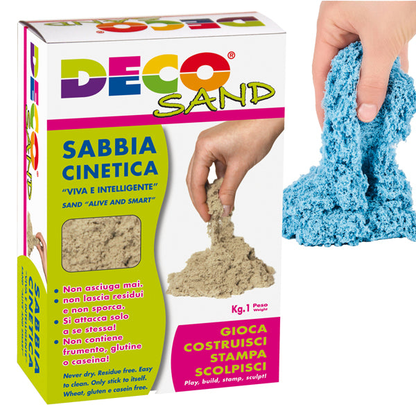 DECO - 10849-1 - Sabbia cinetica Deco Sand - 1 kg - azzurro - Deco - 103109 -  Conf. da 1 Pz.