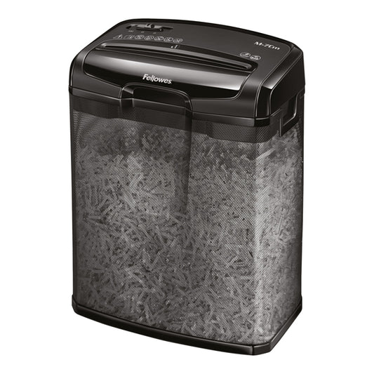 FELLOWES - 4701801 - Distruggidocumenti M-7CM - a frammenti - nero - Fellowes - 103117 -  Conf. da 1 Pz.