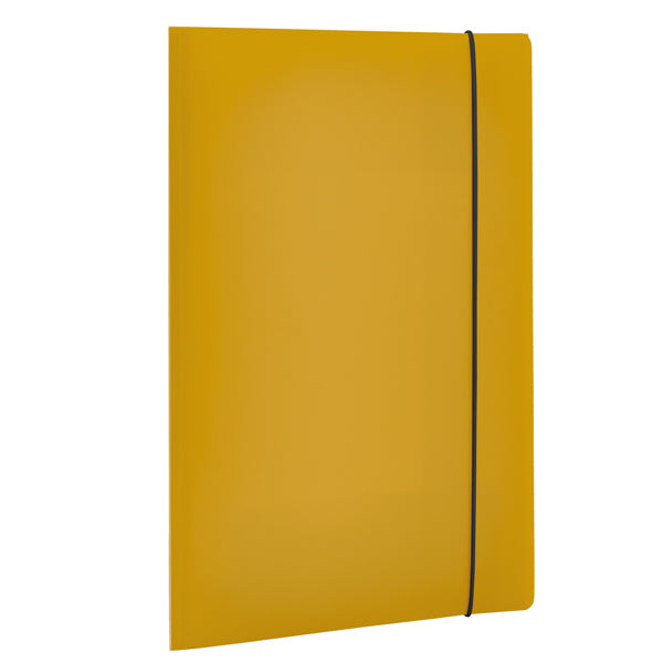 FELLOWES - 100102102 - Cartella 3 lembi con elastico HOLOS - A4 - PP - giallo sabbia - Fellowes - 103160 -  Conf. da 1 Pz.
