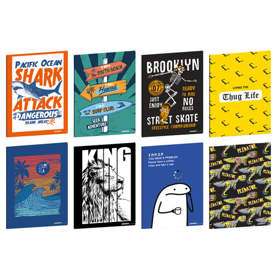 BLASETTI - 8937 - Maxiquaderno Teen Boy - A4 - 1 rigo c-margine - 20+1 fogli - 80 gr - Blasetti - 103291 -  Conf. da 10 Pz.