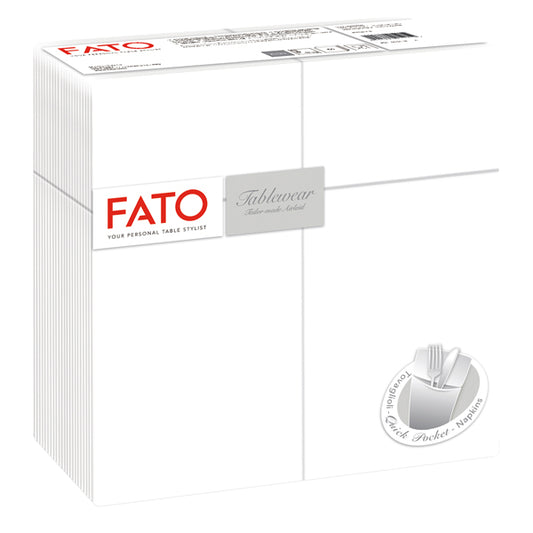 FATO - 88470000 - Quick pocket linea AirLaid - 40 x 40 cm - bianco - Fato - conf. 40 pezzi - 103415 -  Conf. da 1 Pz.