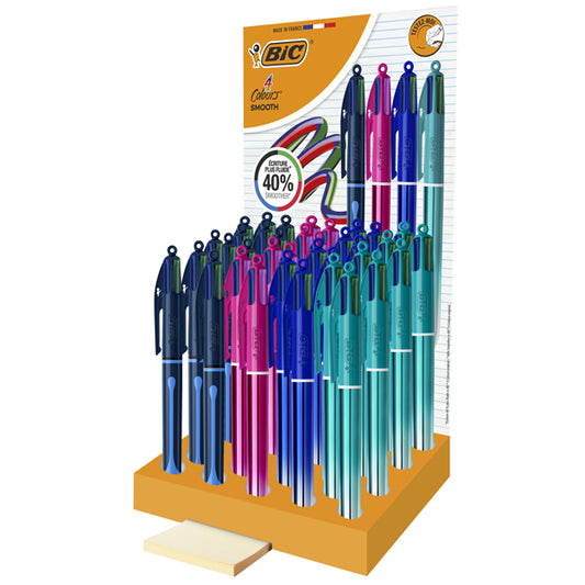 BIC - 300341 - Penna 4 Colours Smooth - colori assortiti - Bic - expo 36 pezzi - 103547 -  Conf. da 1 Pz.