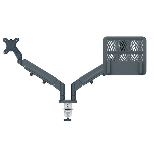 LEITZ - 65380089 - Braccio salvaspazio  - per 2 monitor & laptop - grigio scuro - Leitz - 103573 -  Conf. da 1 Pz.