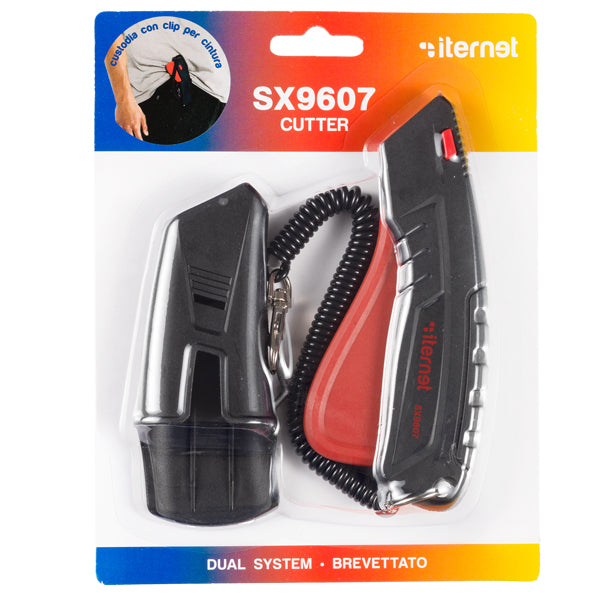 ITERNET - 4337C - Cutter di sicurezza professionale SX 9607 - con custodia - Iternet - 103635 -  Conf. da 1 Pz.