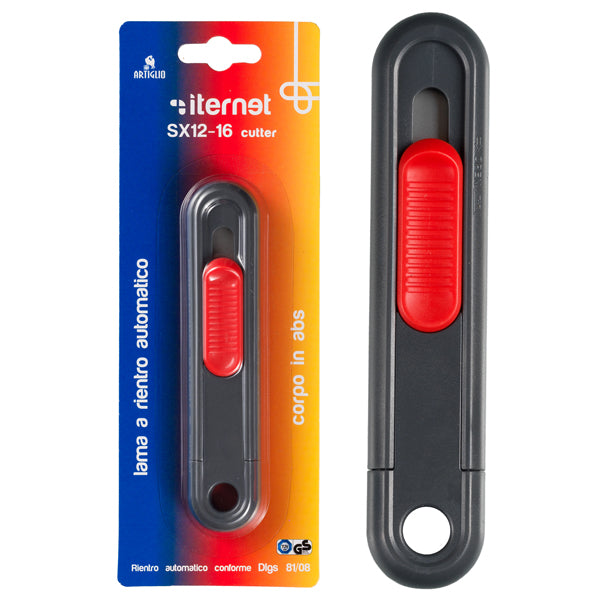 ITERNET - 4300 - Cutter SX 12 16 - in ABS - lama a rientro automatico - Iternet - 103637 -  Conf. da 1 Pz.