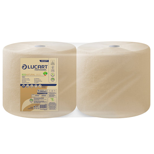 Lucart - 851217T - Bobina asciugatutto EcoNatural - 3 veli - 800 strappi - 212 m - Lucart - 103681 -  Conf. da 2 Pz.
