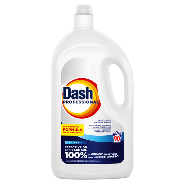 DASH - PG272 - Detersivo liquido lavatrice - profumato - 90 lavaggi - 4,05 L - Dash Professional - 103766 -  Conf. da 2 Pz.