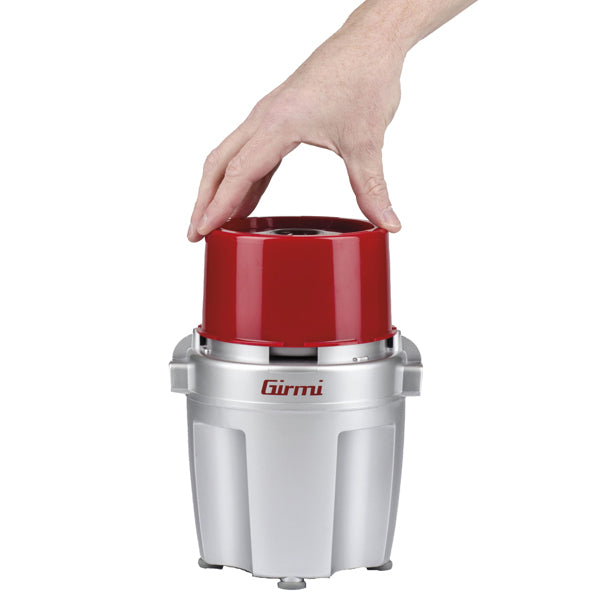 GIRMI - TR2000 - Tritatutto elettrico - 17 x 24 x 15 cm - grigio-rosso Girmi - 103824 -  Conf. da 1 Pz.