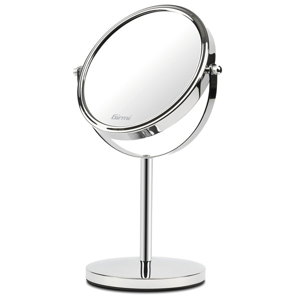 GIRMI - BE0100 - Specchio per trucco - con ingrandimento x3 - diametro specchio 15,5 cm - altezza 32 cm - grigio - Girmi - 103834 -  Conf. da 1 Pz.