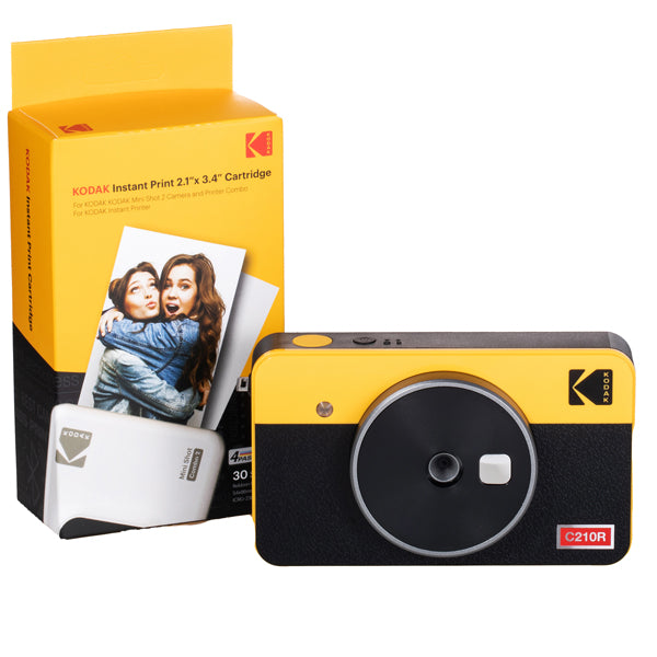 KODAK - KOCAMC210RY - Fotocamera Istantanea Mini shot - Combo 2 Retro - Giallo - Kodak - 103926 -  Conf. da 1 Pz.