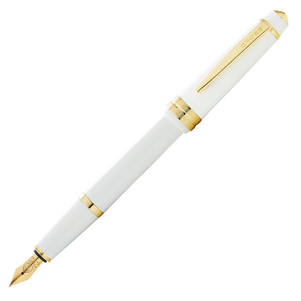Cross - E011045 - Penna stilografica Bailey Light - punta M - fusto bianco-oro - Cross - 104027 -  Conf. da 1 Pz.