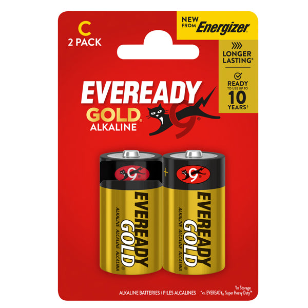 Energizer - U500014 - Pila mezzatorcia - C - LR14 - Eveready Gold- alcalina - Energizer - blister 2 pezzi - 104094 -  Conf. da 1 Pz.