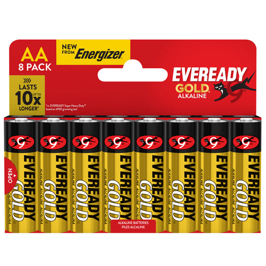 Energizer - U500026 - Pila stilo AA - 1,5V - Eveready Gold- alcalina - Energizer - blister 8 pezzi - 104097 -  Conf. da 1 Pz.