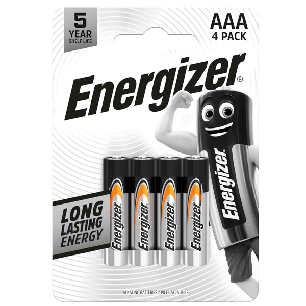 Energizer - U200203 - Pila ministilo AAA - 1,5V -  Everyday - LR03 - Energizer- blister 4 pezzi - 104111 -  Conf. da 1 Pz.