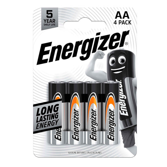 Energizer - U200206 - Pila stilo AA - 1,5V -  Everyday - LR6 - Energizer - blister 4 pezzi - 104112 -  Conf. da 1 Pz.