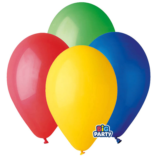BIG PARTY - 71141 - Palloncino - diametro 30 cm - lattice - colori assortiti - conf. 10 pezzi - 104170 -  Conf. da 1 Pz.