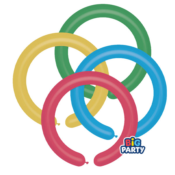 BIG PARTY - 71143 - Palloncino modellabile - diametro 5 cm - lattice - conf. 12 pezzi - 104182 -  Conf. da 1 Pz.