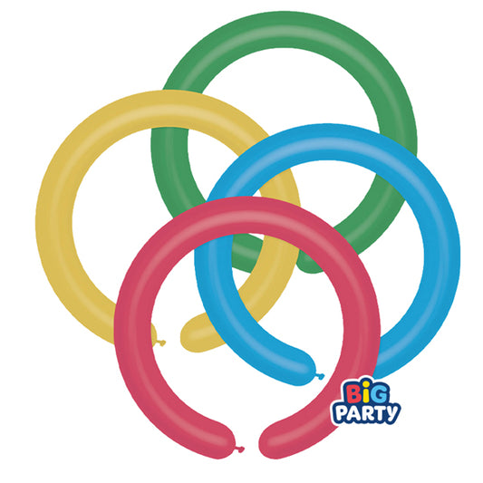 BIG PARTY - 71143 - Palloncino modellabile - diametro 5 cm - lattice - conf. 12 pezzi - 104182 -  Conf. da 1 Pz.