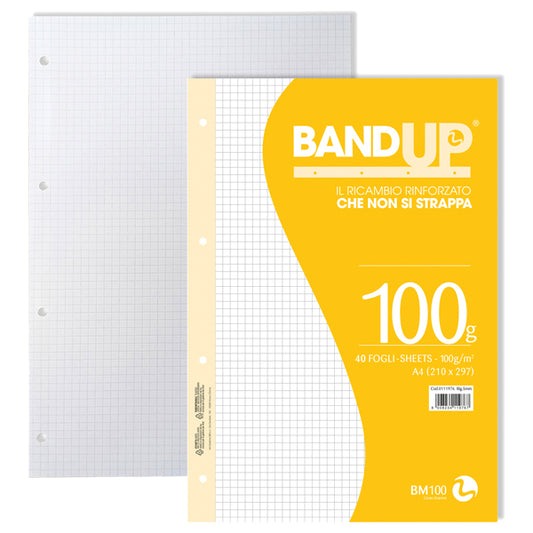 BM - 0111976 - Ricambi BandUP forati rinforzati - A4 - 5mm - 100gr - BM - conf. 40 pezzi - 104226 -  Conf. da 1 Pz.