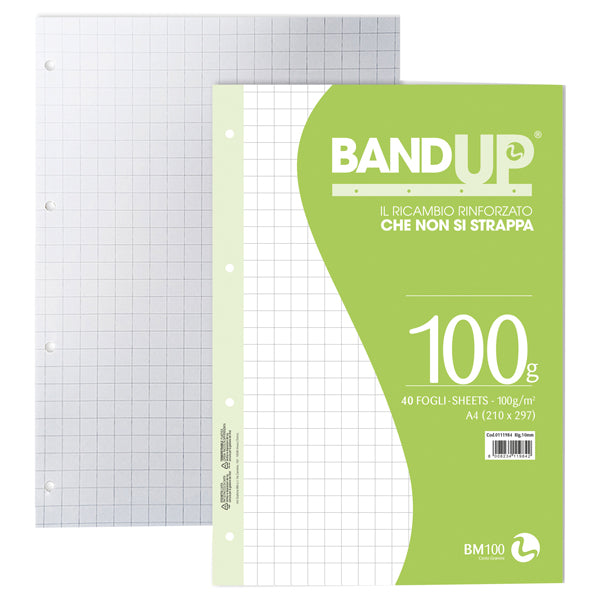 BM - 0111984 - Ricambi BandUP forati rinforzati - A4 - 10mm - 100gr - BM - conf. 40 pezzi - 104234 -  Conf. da 1 Pz.