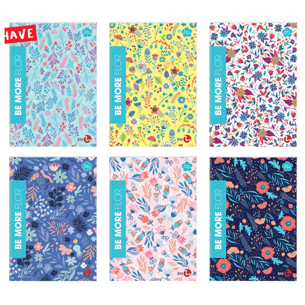 BM - 0123259 - Maxiquaderno Be More Flor - A4 - 5mm - alta fogliazione - 48+2 fogli - 100 gr - BM - 104249 -  Conf. da 10 Pz.