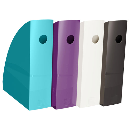 EXACOMPTA - 182101SETD - Set 4 portariviste Mag-Cube - linea Titane - 26,6 x 8,2 x 30,5 cm - colori assortiti - Exacompta - 104298 -  Conf. da 1 Pz.