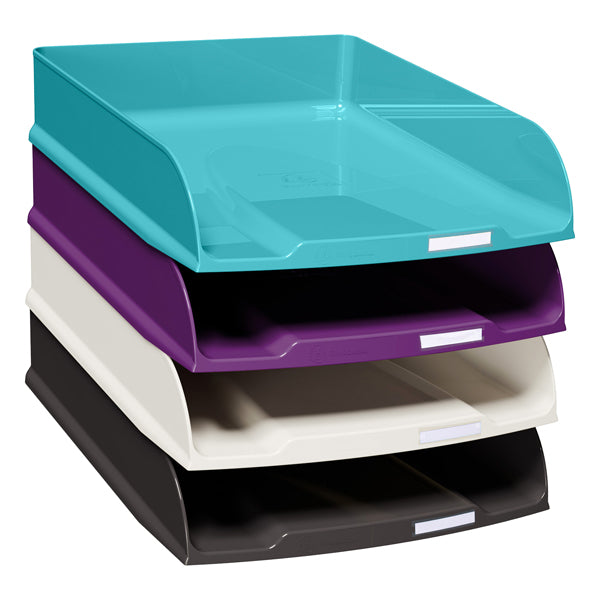 EXACOMPTA - 111101SETD - Set 4 vaschette portacorrispondenza Combo - linea Titane - 34,6 x 25,5 x 6,5cm - colori assortiti - Exacompta - 104299 -  Conf. da 1 Pz.
