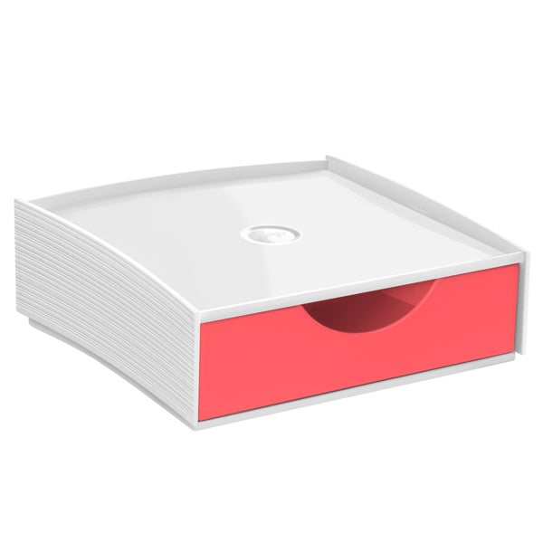CEP - 1000110151 - Cassettiera componibile Storage box -  18,6 x 18,5 x 6,4 cm  - rosso - Cep - 104372 -  Conf. da 1 Pz.