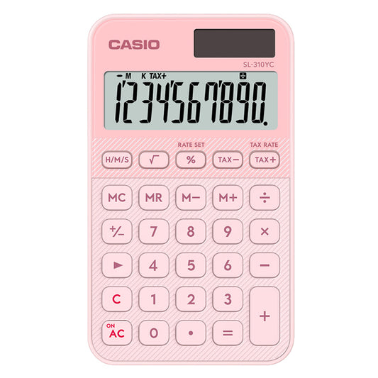 CASIO - SL-310YC-LP-W-EP - Calcolatrice tascabile SL-310YC - 10 cifre - rosa - Casio - 104405 -  Conf. da 1 Pz.