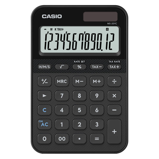 CASIO - MS-20YC-BK-W-EP - Calcolatrice da tavolo MS-20YC - 12 cifre - nero - Casio - 104408 -  Conf. da 1 Pz.