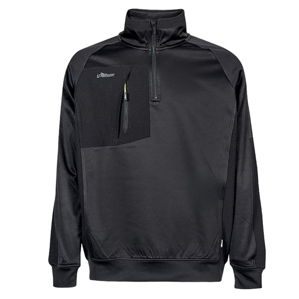 U-Power - WEY365BC-M - Felpa mezza zip Leeds - taglia M - nero - U-Power - 104427 -  Conf. da 1 Pz.