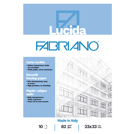 FABRIANO - 19100660 - Blocco carta lucida - 23 x 33gr - 10 fogli - 82gr - Fabriano - 104503 -  Conf. da 25 Pz.