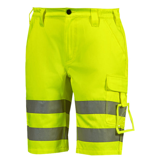 U-Power - WHL305YF-L - Bermuda alta visibilità Altair - taglia L - giallo fluo - U-Power - 104573 -  Conf. da 1 Pz.
