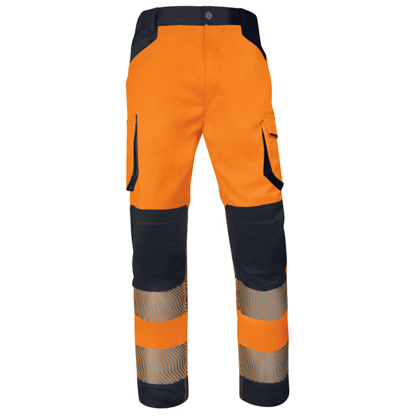 DELTAPLUS - M2PA3STRHVORGT - Pantalone multitasche alta visibilità M2PA3S - taglia L - arancio fluo - Deltaplus - 104594 -  Conf. da 1 Pz.