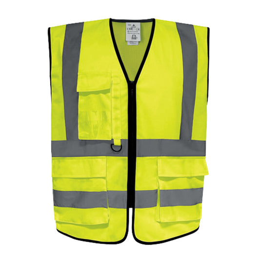 DELTAPLUS - GILPOCKJAGT - Gilet alta visibilità GILPOCK - poliestere riciclato - taglia L - giallo fluo - Deltaplus - 104609 -  Conf. da 1 Pz.