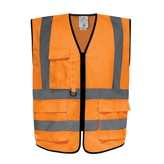 DELTAPLUS - GILPOCORGT - Gilet alta visibilità GILPOCK - poliestere riciclato - taglia L - arancio fluo - Deltaplus - 104611 -  Conf. da 1 Pz.