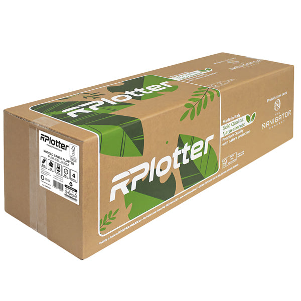 RPlotter - RP62P48NV - Carta plotter - 625mm x 50mt - 80 gr - inkjet-laser - bianco - in carta Navigator Company - RPlotter - 104644 -  Conf. da 4 Pz.