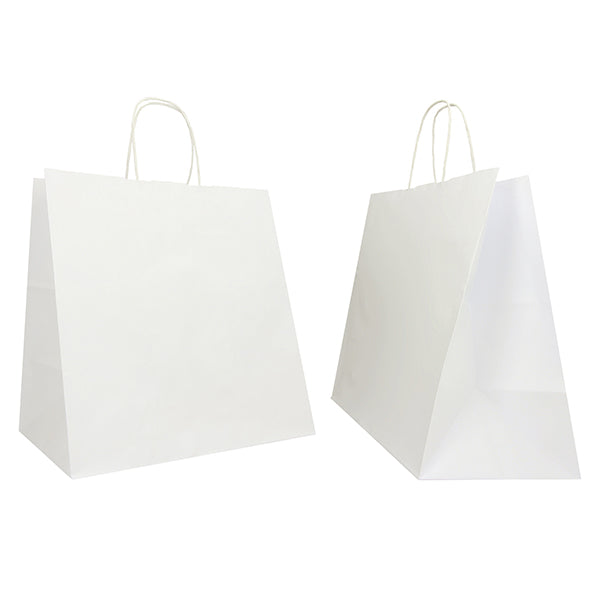 Mainetti Bags - 096686 - Shopper Twisted Large - maniglie cordino - 28 x 17 x 29 cm - carta kraft - bianco - Mainetti Bags - conf. 25 pezzi - 104674 -  Conf. da 1 Pz.
