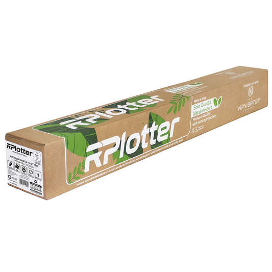 RPlotter - RP62P18NV - Carta plotter - 625mm x 50mt - 80 gr - inkjet-laser - bianco - in carta Navigator Company - RPlotter - 104703 -  Conf. da 1 Pz.