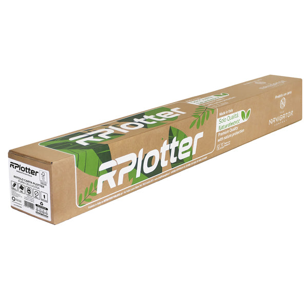 RPlotter - RP91P18NV - Carta plotter - 914mm x 50mt - 80 gr - inkjet-laser - bianco - in carta Navigator Company - RPlotter - 104704 -  Conf. da 1 Pz.