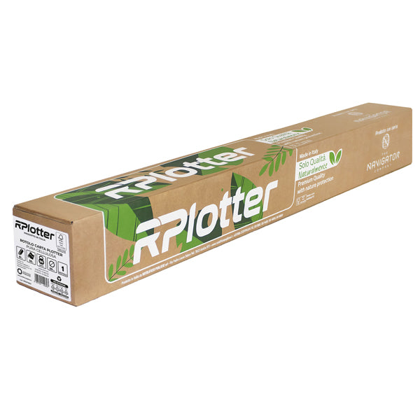 RPlotter - RP61P19NV - Carta plotter - 610mm x 50mt - 90 gr - inkjet-laser - bianco - in carta Navigator Company - RPlotter - 104705 -  Conf. da 1 Pz.