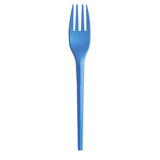 BIG PARTY - 76390 - Forchette in CPLA - 16 cm - blu - Big Party - conf. 20 pezzi - 104727 -  Conf. da 1 Pz.