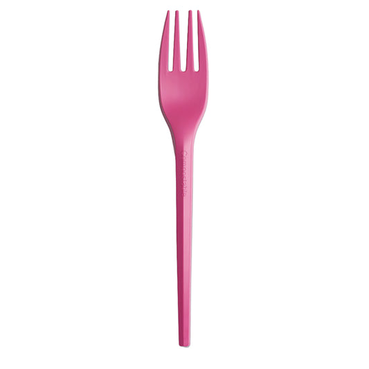 BIG PARTY - 76389 - Forchette in CPLA - 16 cm - fucsia - Big Party - conf. 20 pezzi - 104730 -  Conf. da 1 Pz.