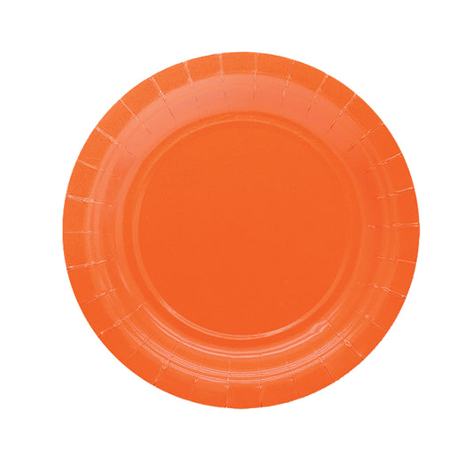 BIG PARTY - 74241 - Piatti piani Ecocolor - Ø18cm - biodegradabile - arancione - Big Party - conf. 25 pezzi - 104732 -  Conf. da 1 Pz.