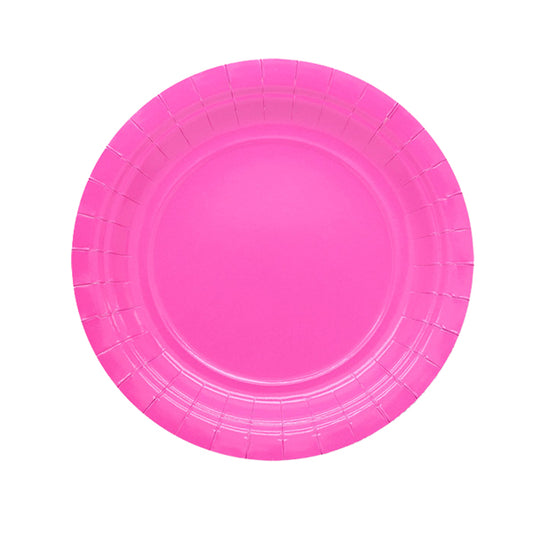 BIG PARTY - 74086 - Piatti piani Ecocolor - Ø18cm - biodegradabile - fucsia - Big Party - conf. 25 pezzi - 104734 -  Conf. da 1 Pz.